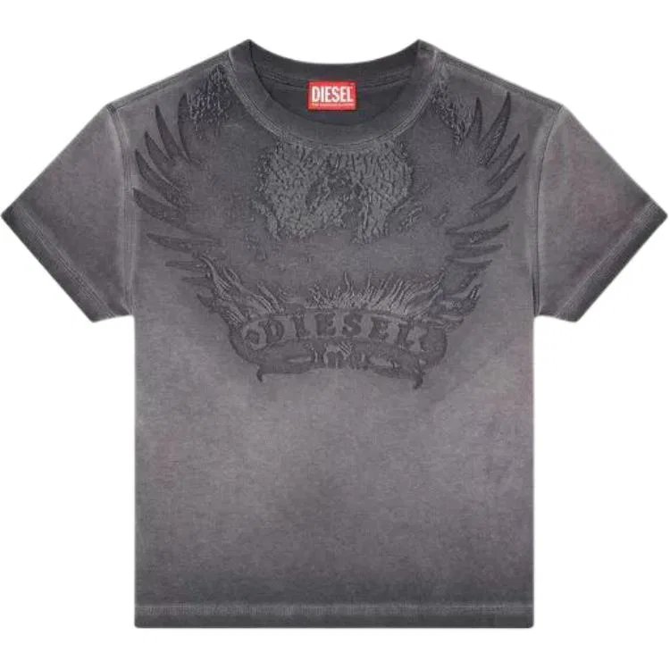 Футболка с коротким рукавом, Regular Sleeve, DIESEL, Gray — фото 3