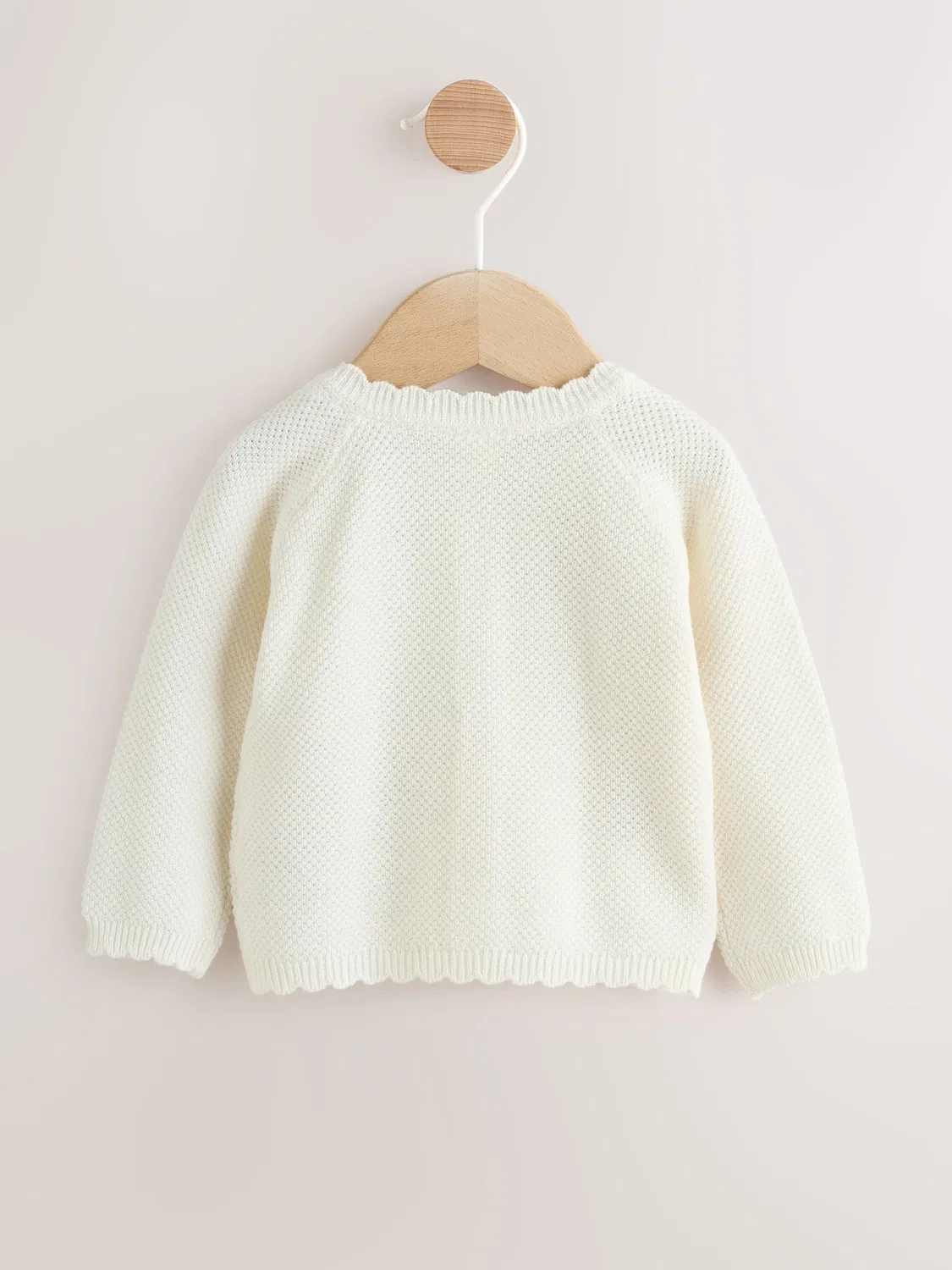 Кардиган детский с вышивкой, Embroidered Baby Cardigan Next, белый — фото 2