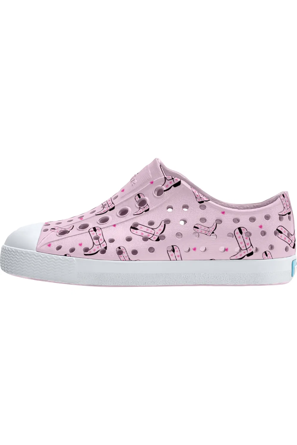 Детские кеды водонепроницаемые Jefferson Slip-On Native Shoes, Pink/White/Cowgirl — фото 2