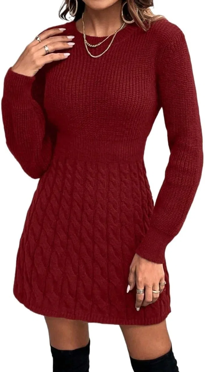 Женское короткое платье с косами, Red