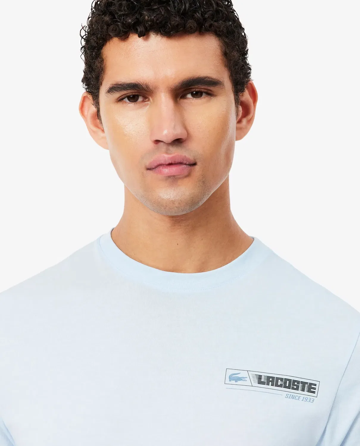 Мужская футболка с принтом Lacoste, Азул Кларо — фото 3