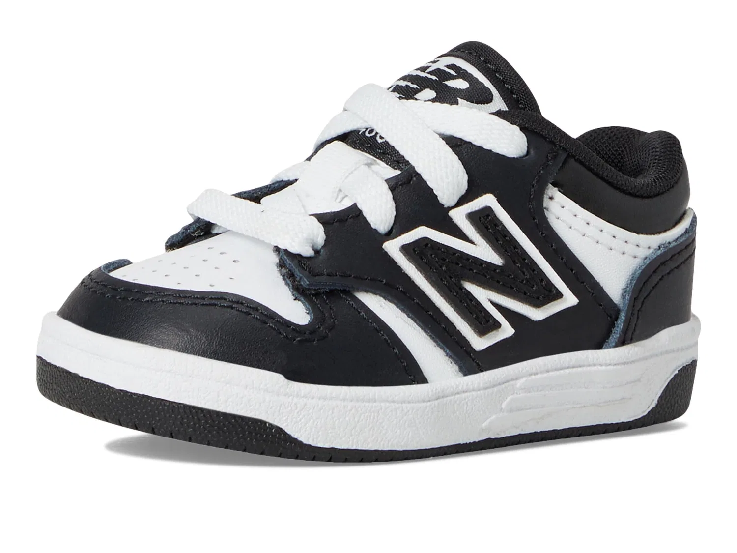 Детские кроссовки для девочек баскетбольные New Balance 480 Cm, Black White — фото 2