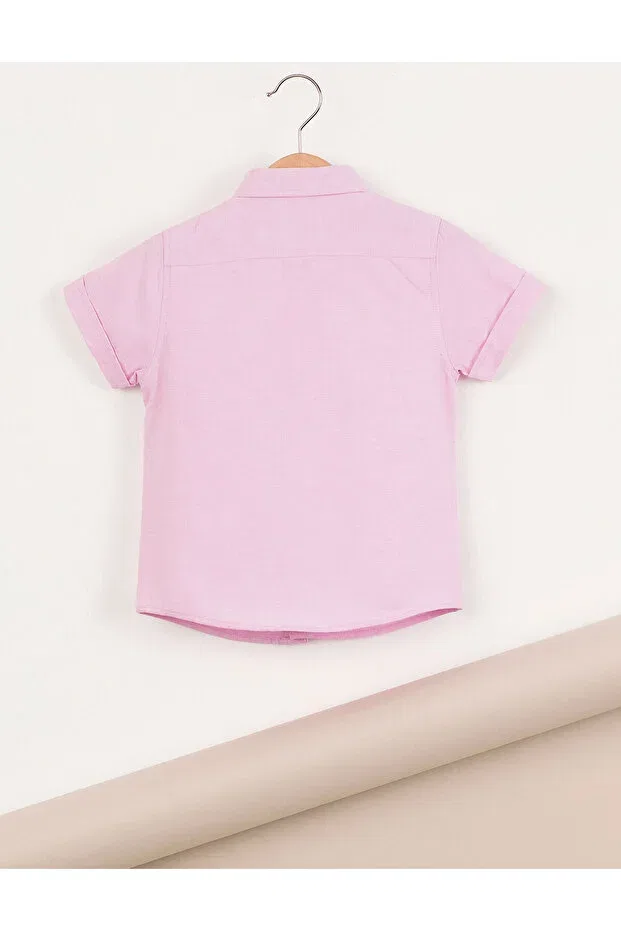 Детская рубашка для мальчиков с коротким рукавом Ollie&Olla, Pink — фото 4