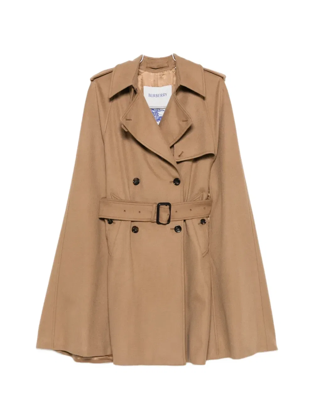 Кейп с поясом Burberry, бежевый
