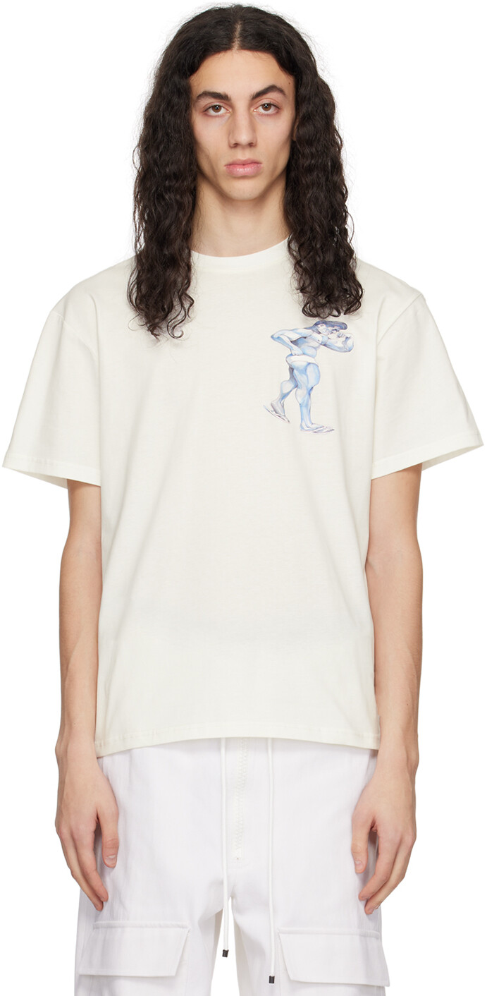 

Футболка с принтом Off-White JW Anderson, Белый, Футболка с принтом Off-White JW Anderson