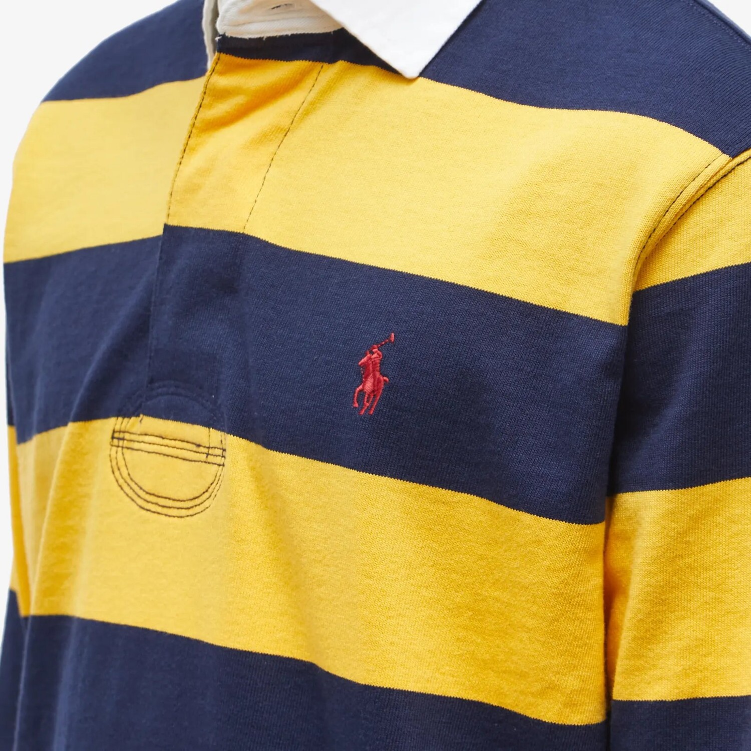 Поло Polo Ralph Lauren Stripe Rugby, темно-синий/желтый выгодно