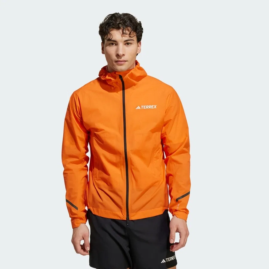 Ветрозащитная куртка с капюшоном Terrex Xperior 2.5 Layer Light Climaproof Jacket adidas, Оранжевый