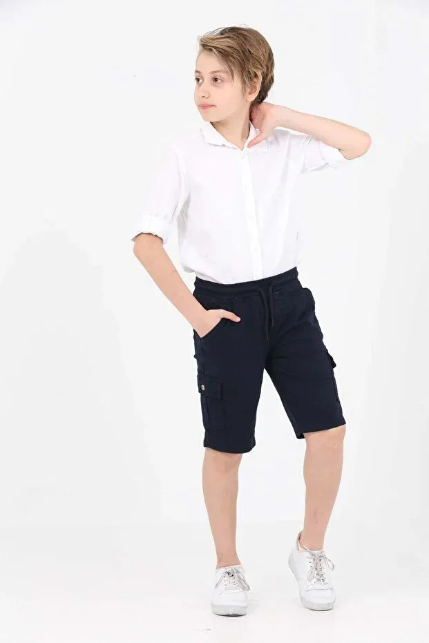 Детские шорты для девочек с карманами Beebird, Navy Blue