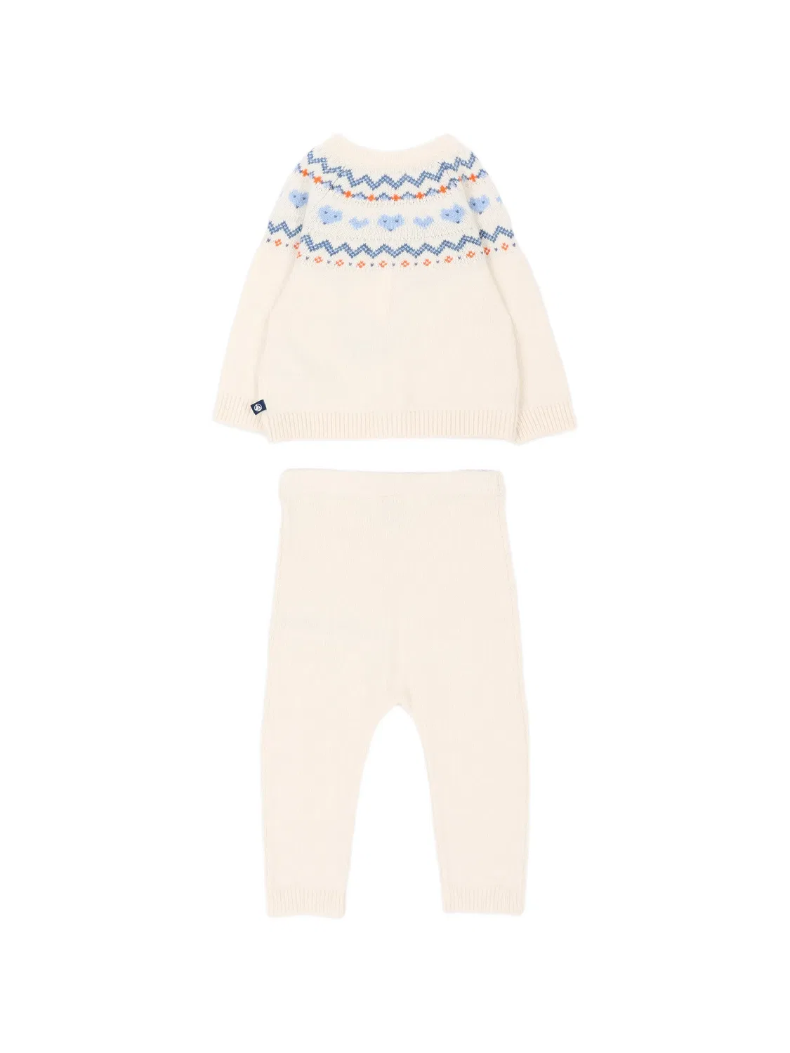Вязаный кардиган и комплект из брюк Petit Bateau, нейтральные цвета — фото 2