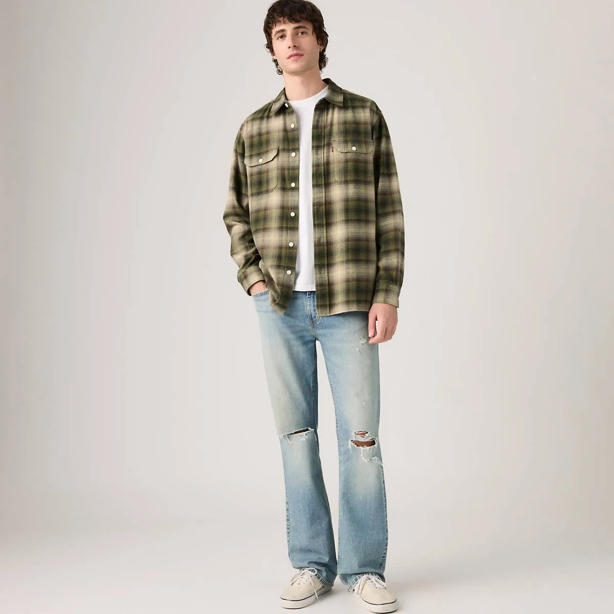 Мужские джинсы-клеш 527 зауженного кроя Levi's, Blaze A Trail Distressed - Medium Wash