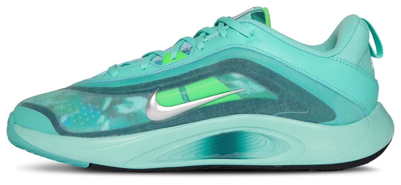 Кроссовки для мальчиков A'One KC Nike, цвет Bleached Turquoise/Washed Teal/Metallic Silver — фото 2