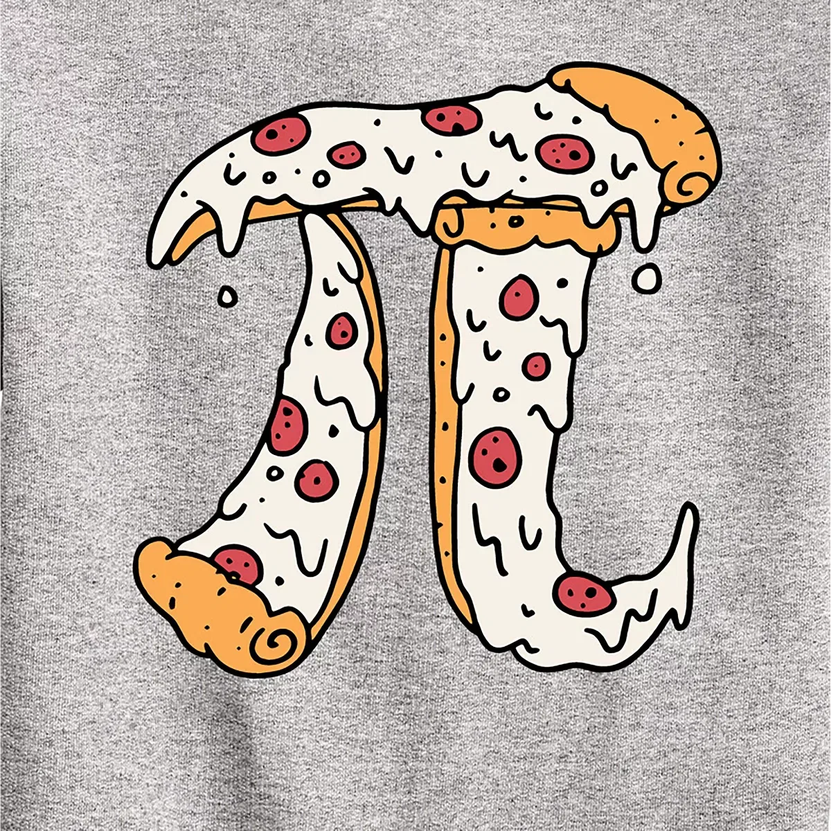 Детский свитшот с принтом Pizza Pi Instant Message, Black — фото 2
