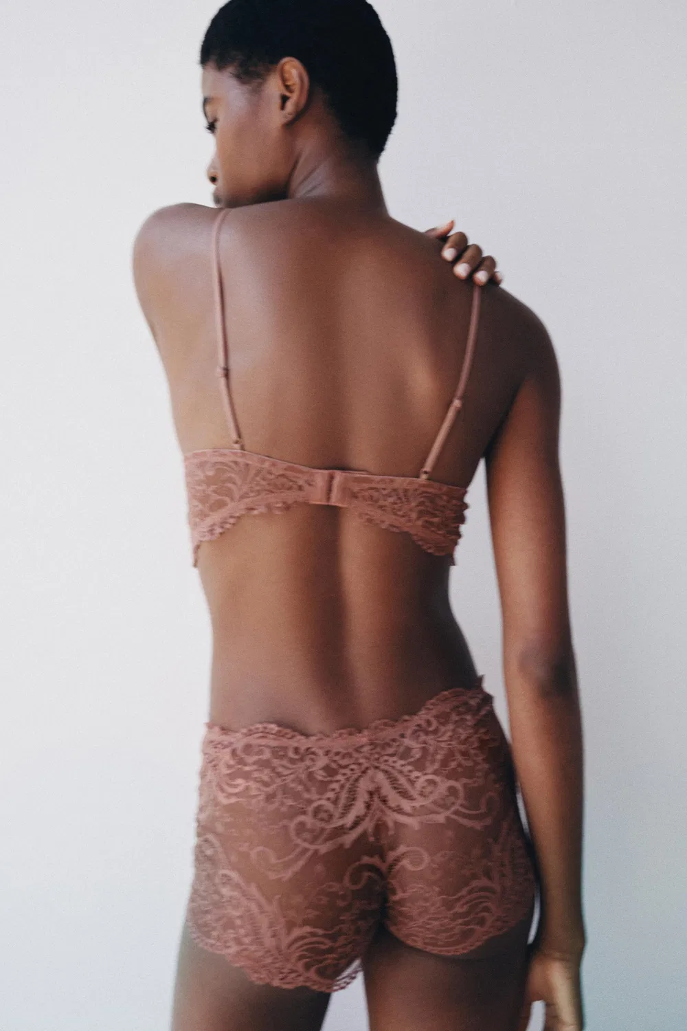 Кюлоты LACE ZARA, Beige-pink — фото 3