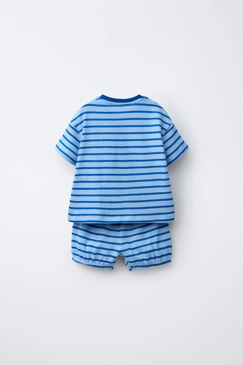 Комплект из полосатой футболки и трусиков ZARA, Light Blue — фото 2