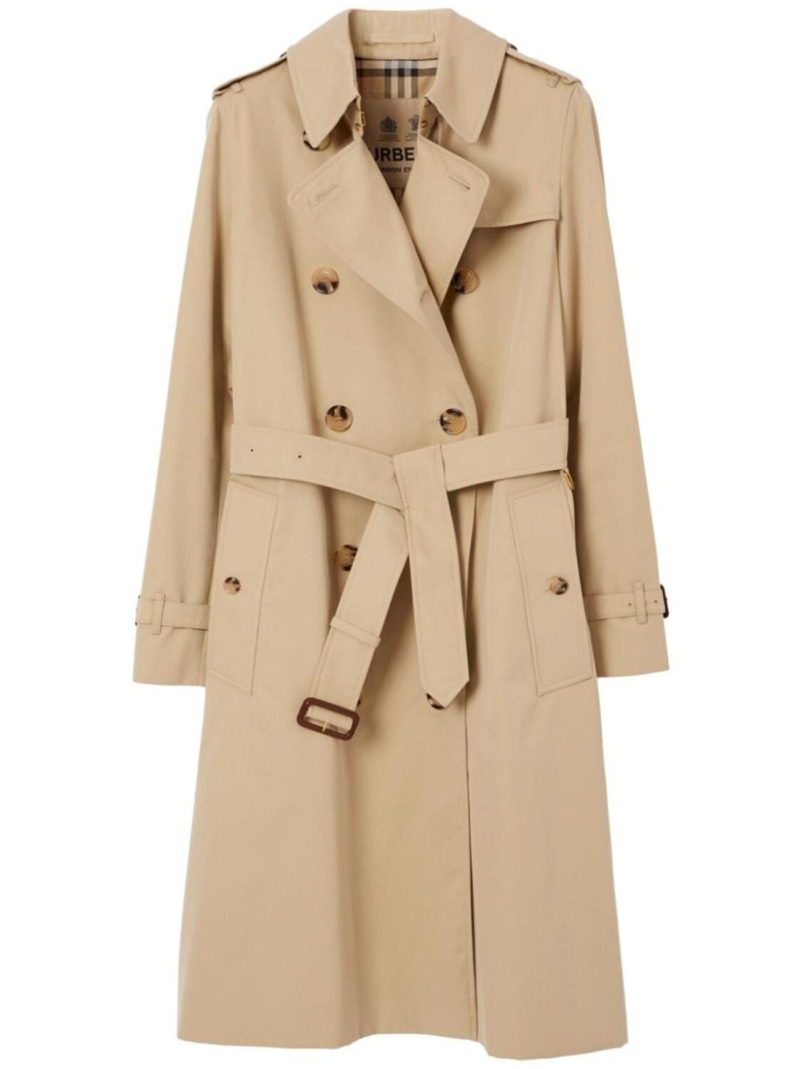 

Burberry тренч The Long Kensington Heritage, нейтральный цвет