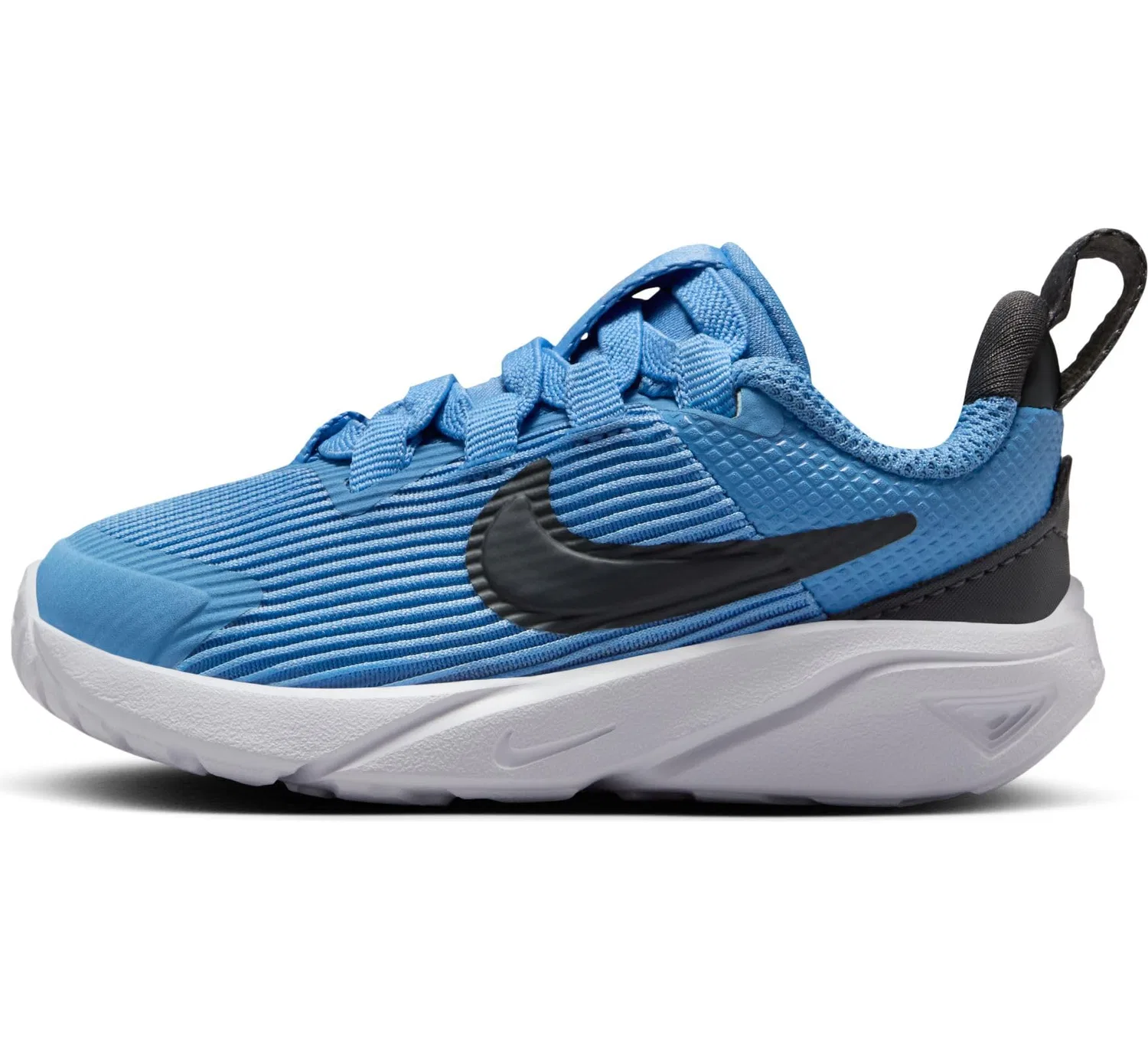 Детские кроссовки для мальчиков с шнуровкой Star Runner 4 NN NIKE, Bluebeyondanthracite Bluetint White