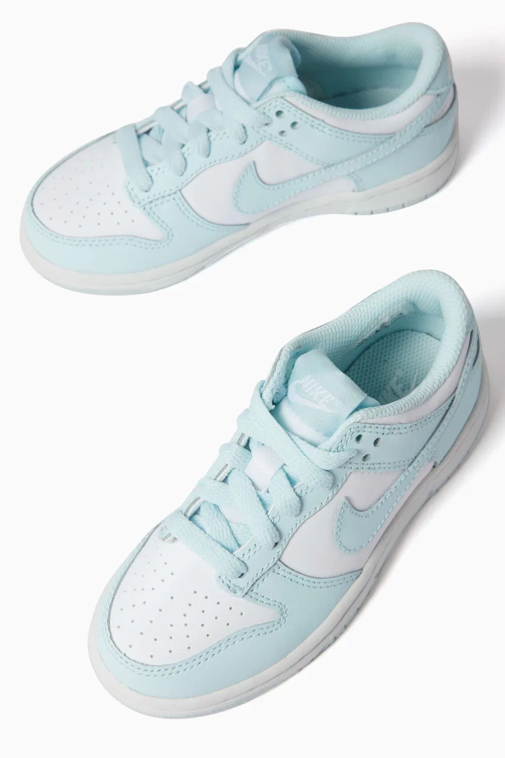 Кроссовки низкие кожаные Dunk Low Nike, белый — фото 2