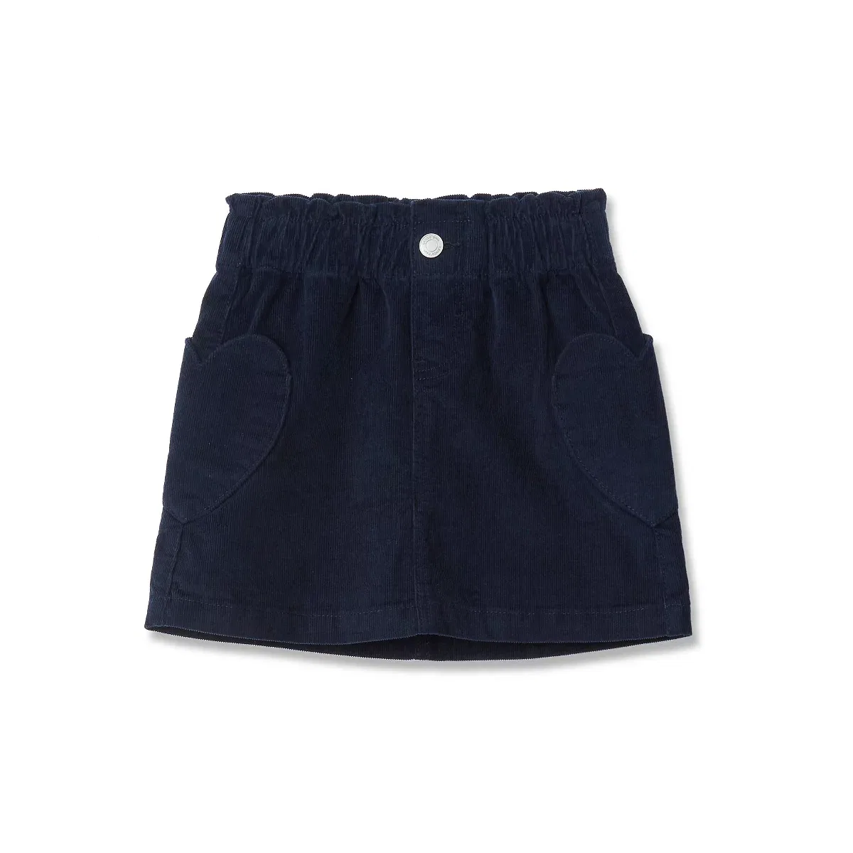 Детская юбка из вельвета с карманами в виде сердечка Lands' End, Classic Navy