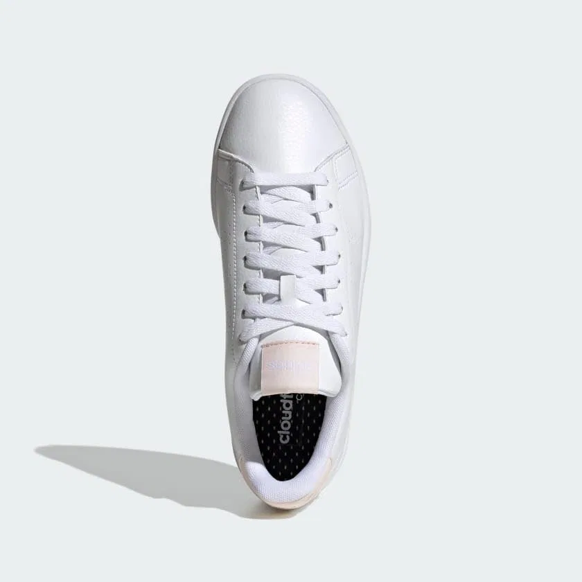 Детские кроссовки с перфорированными полосками Advantage Adidas, Medium Grey Melange — фото 2