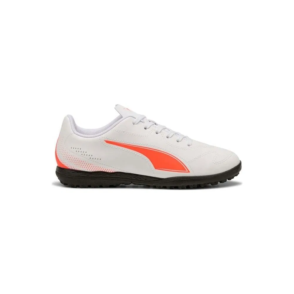 Детские футбольные бутсы для мальчиков с короткими шипами Vitoria II TT JR Puma, White Orange