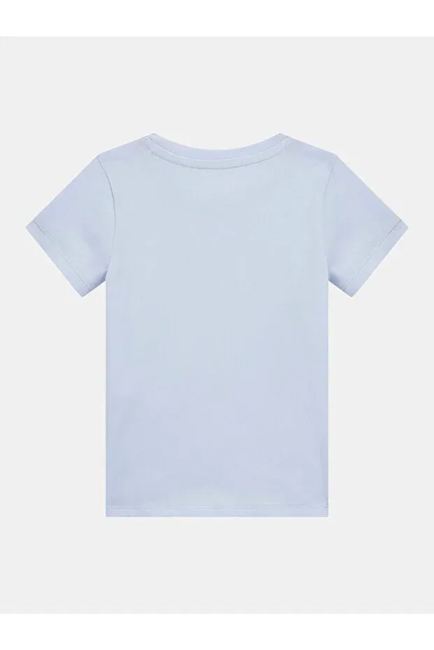 Детская футболка с принтом High Low Ss T-Shirt Guess, Gray — фото 2