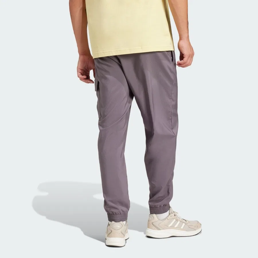 Штаны спортивные с карго-карманами с логотипом Essentials Small Logo Cargo Pants adidas, Серо-черный — фото 2