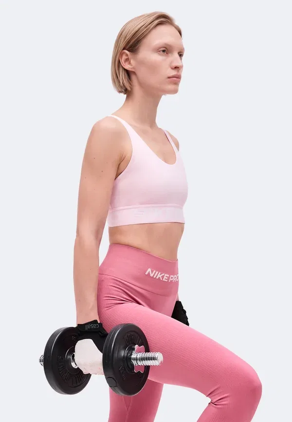 Бюстгальтер средняя поддержка 365 bra Nike Performance, Pink Foam, белый/розовый — фото 4