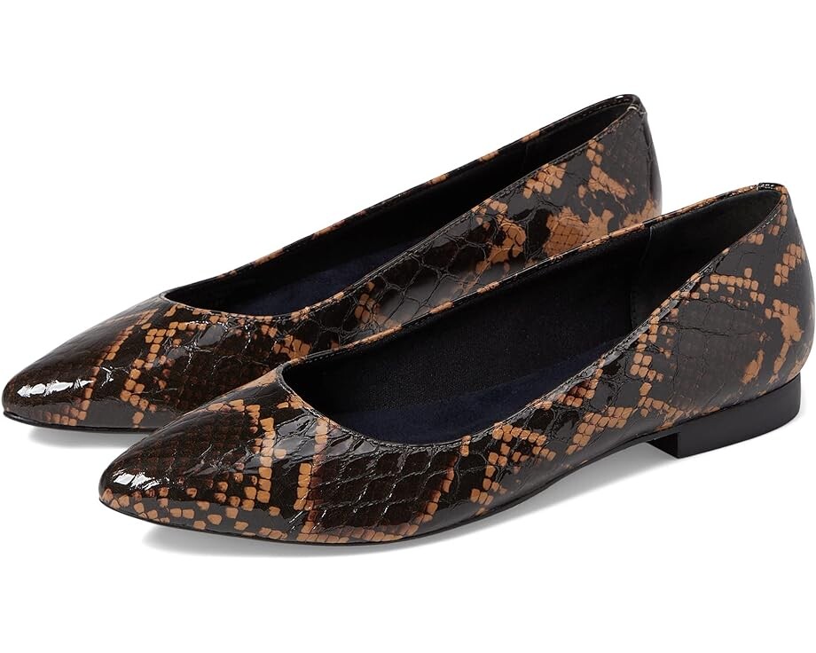 

Балетки Walking Cradles Reece, цвет Nutmeg Croco Patent/Black Patent