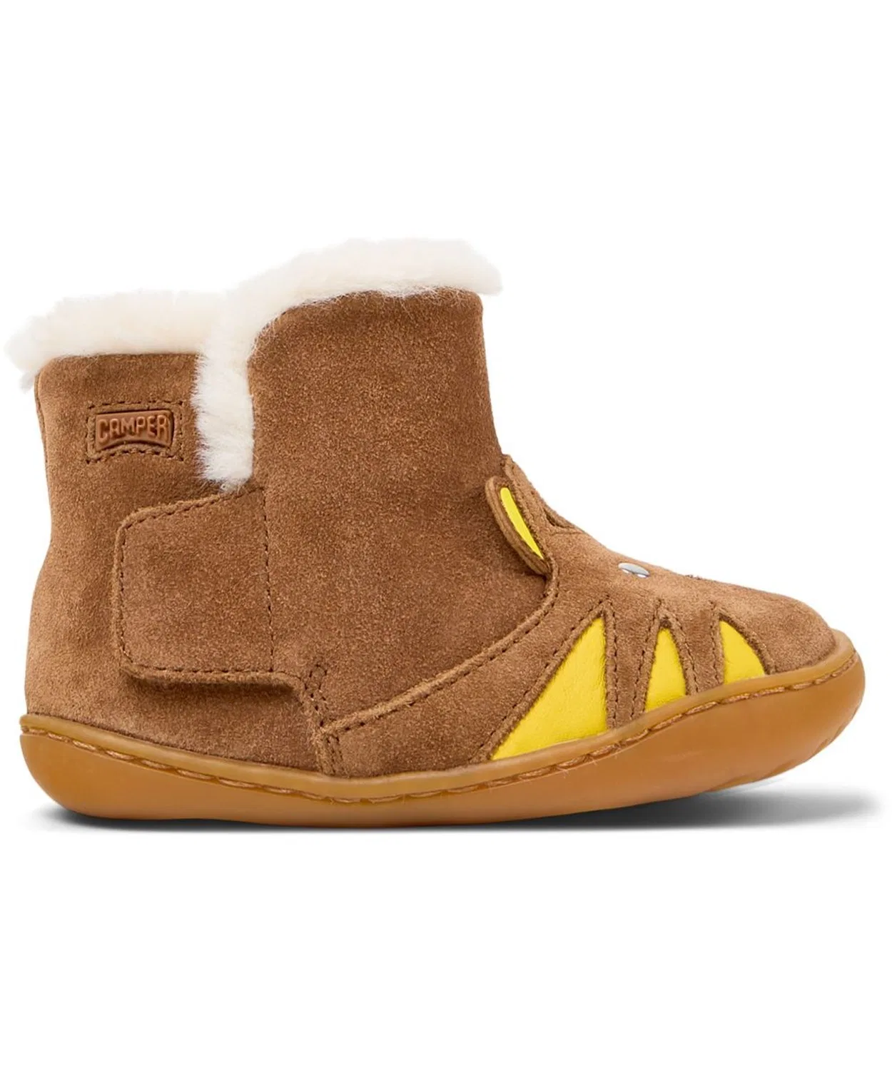 Ботинки высокие Camper PEU CAMI First Walker с искусственным мехом, верблюжий — фото 2