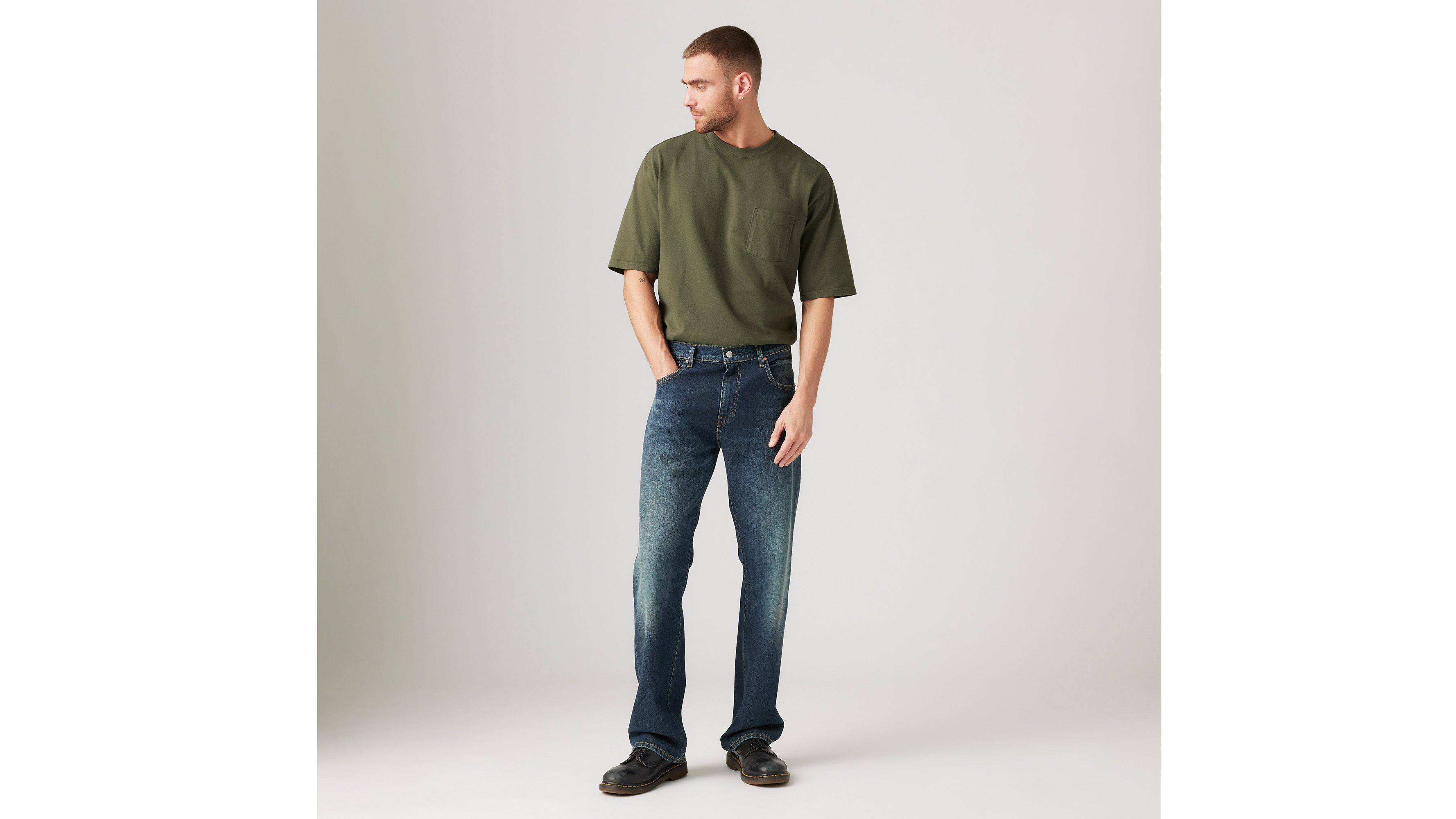 

517 Мужские джинсы Bootcut Levi's, цвет Got A Feeling - Dark Wash - Stretch