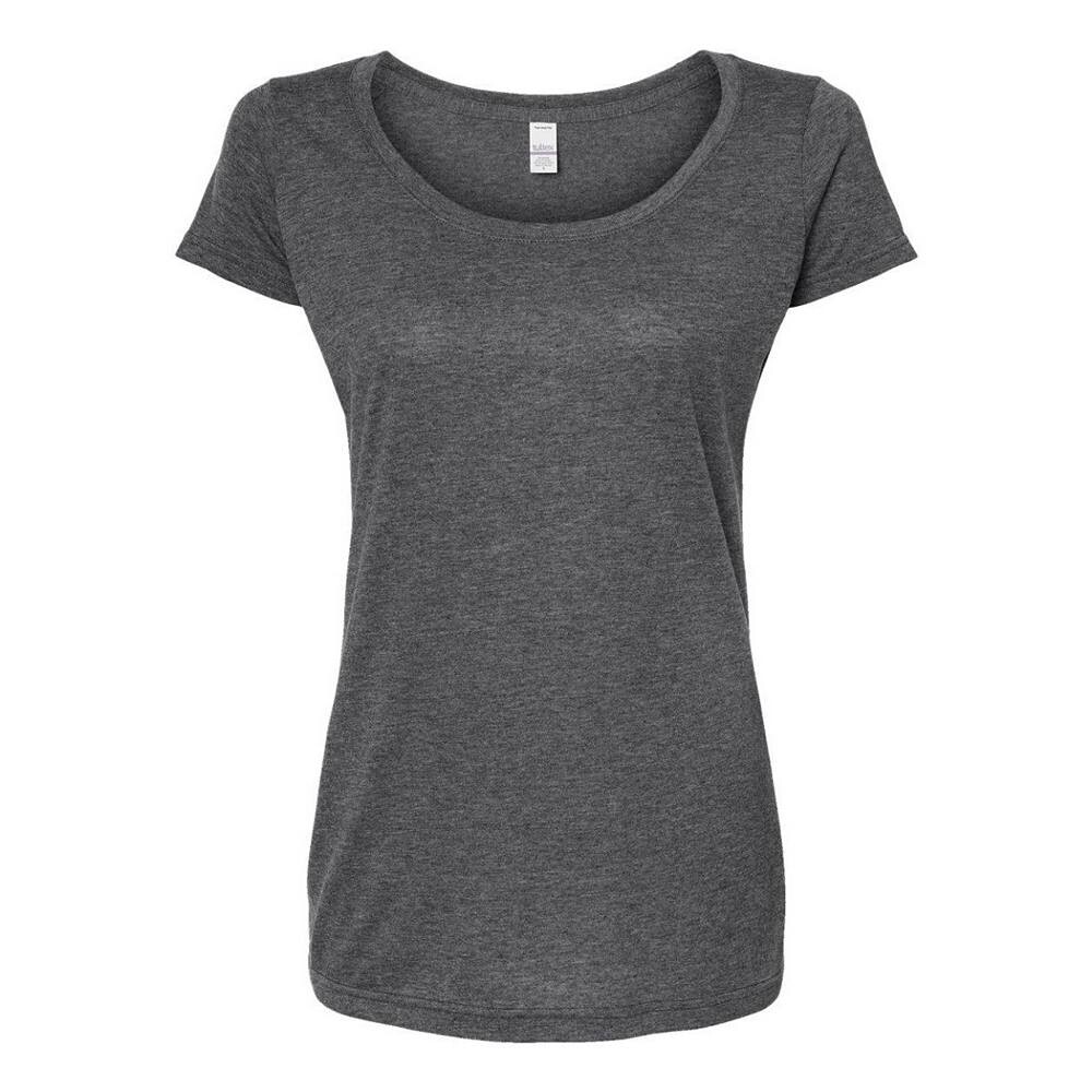 

Женская футболка Tultex с круглым вырезом и полиэстером, цвет Heather Charcoal