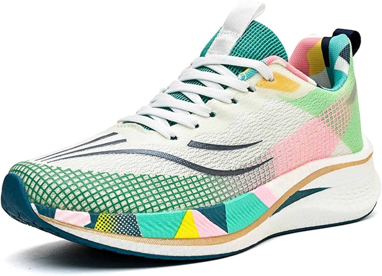 

Мужские модные кроссовки для фитнеса с мягкой подошвой, амортизирующие, противоскользящие, износостойкие, поддерживающие, беговые Solastride, зеленый