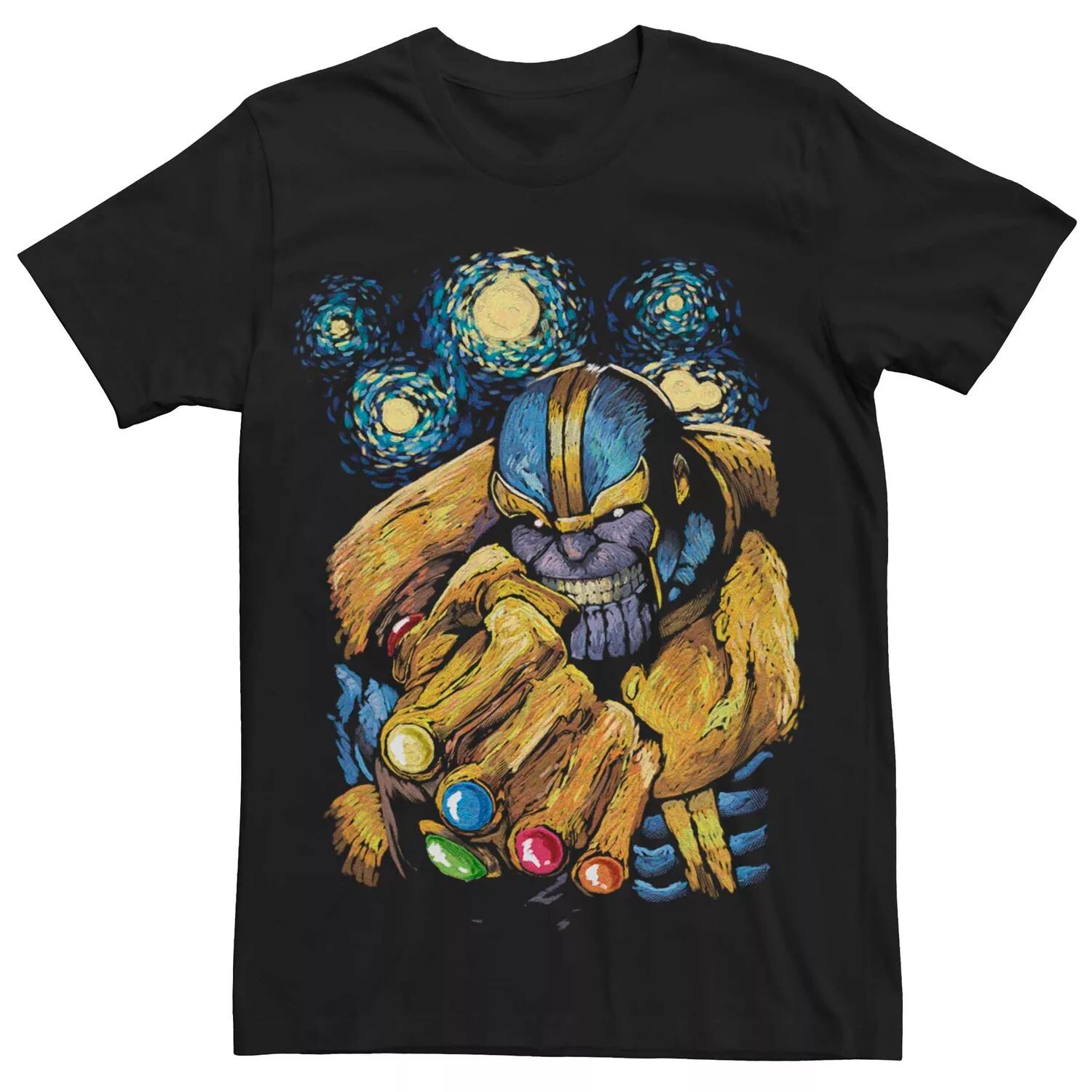 

Мужская футболка Marvel's Thanos Gauntlet Starry Night Portrait Licensed Character