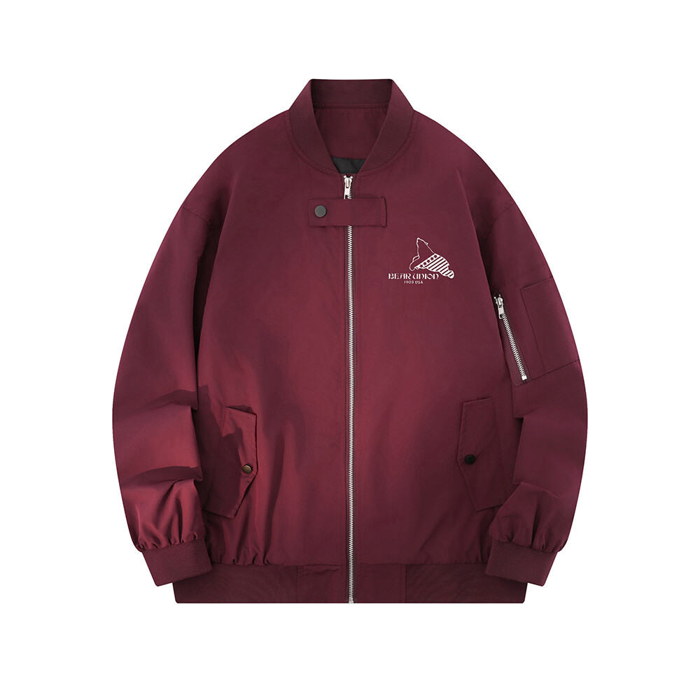 

Бейсбольная куртка унисекс Bear Union, цвет Burgundy, Коричневый, Бейсбольная куртка унисекс Bear Union, цвет Burgundy