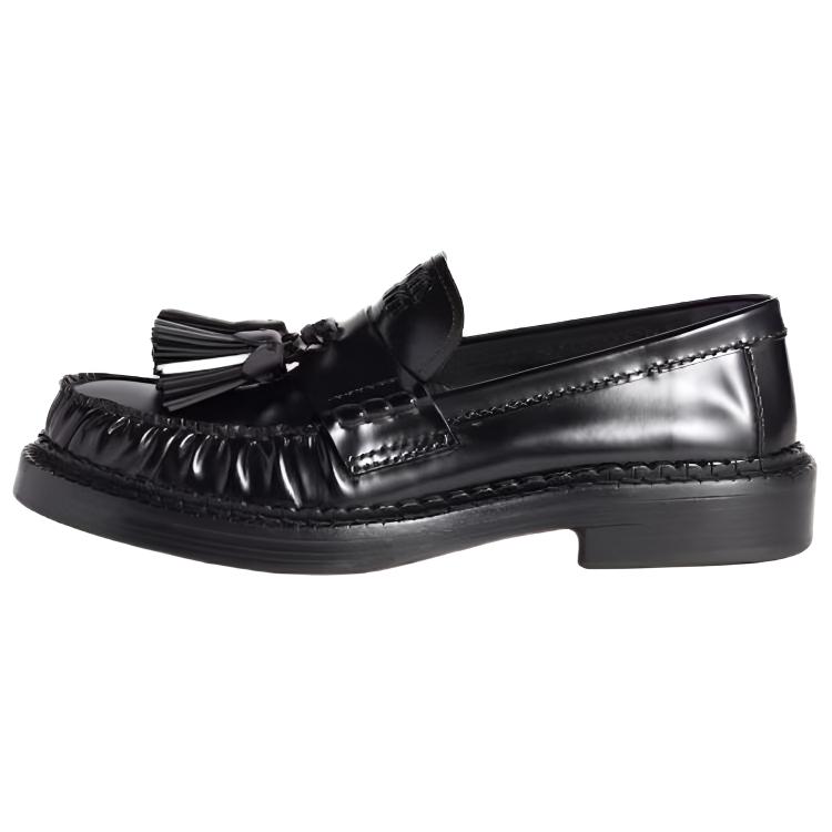 Женские лоферы на 3 см MIU MIU, черный