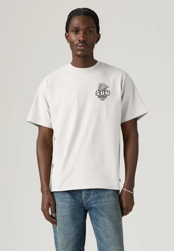Футболка с принтом Levi's, модель lc sun seeker 2 white plus body, белая — фото 3