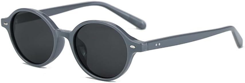 

Поляризованные мужские солнцезащитные очки в стиле ретро, ​​овальные, для женщин, с защитой от УФ-излучения UV400, круглые, из ацетата, летний стиль VFDHN, Gray With Black
