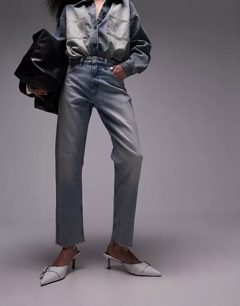 

Джинсы прямого кроя со средней посадкой Topshop