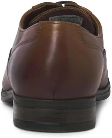 Мужские кожаные дерби Jack & Jones Jfwdonald цвета коньяк, Brown Cognac Cognac — фото 4