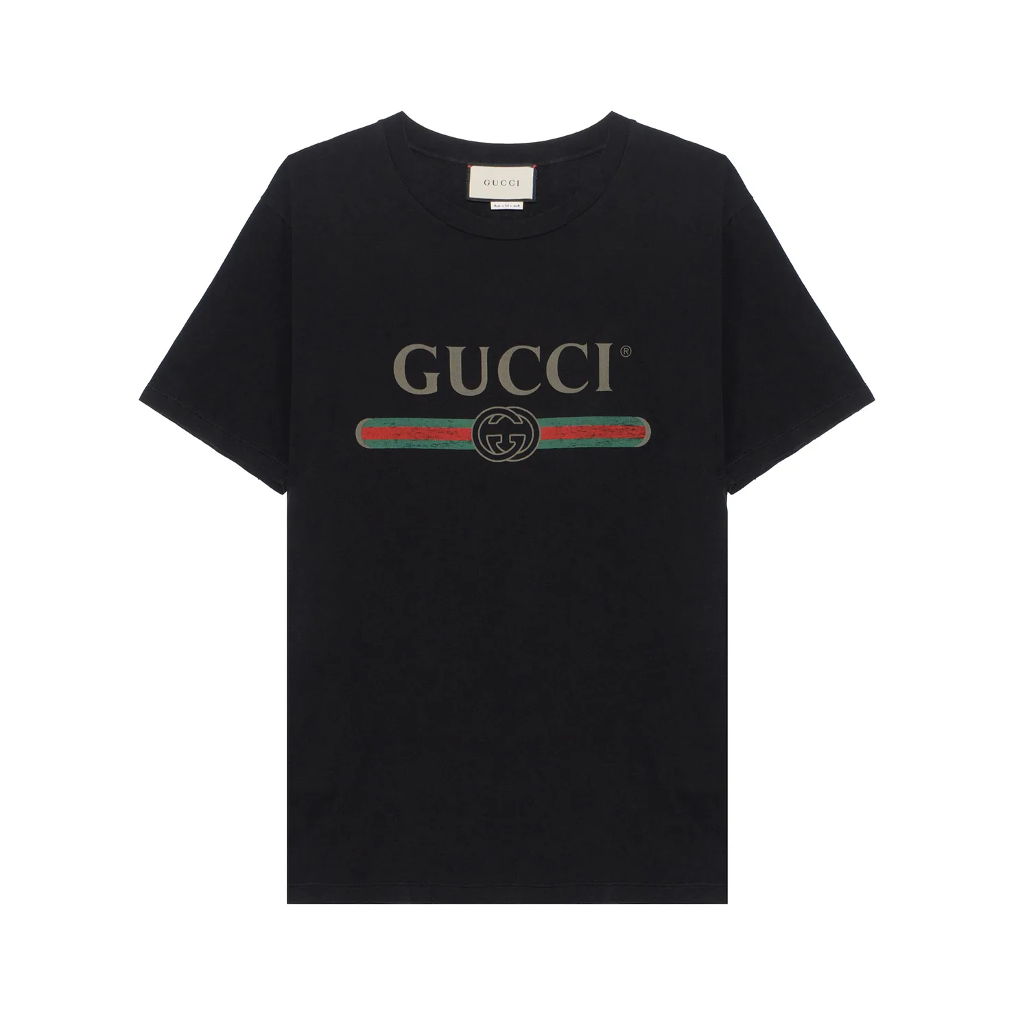 Футболка GUCCI из интерлок-хлопка, стиль главной улицы, черный — фото 3
