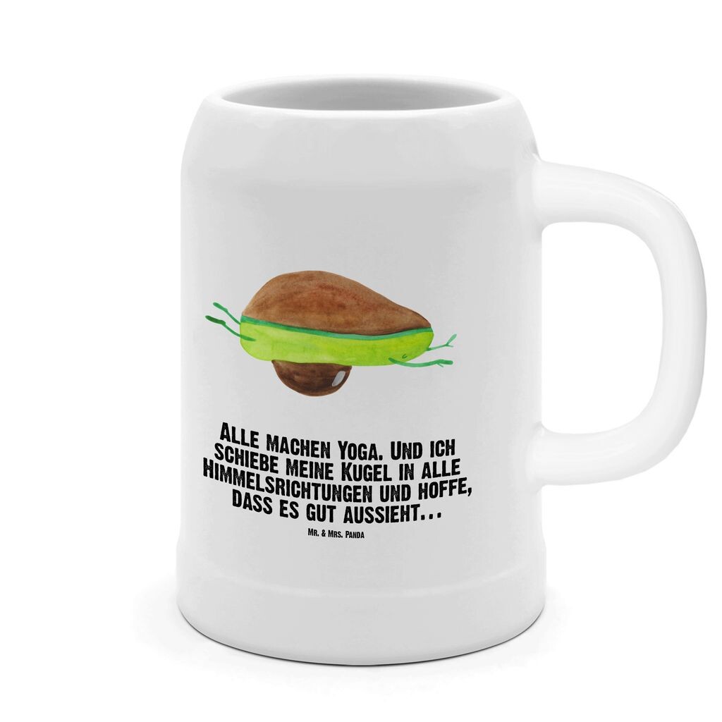 

Пивная кружка Mr. & Mrs. Panda Avocado Yoga — белая — Gift, Help, 500 мл, Humor, Steinjugs, Veggie, Healthy, Avocado Yoga Vegan, Vegan, 5 л, 0, белый