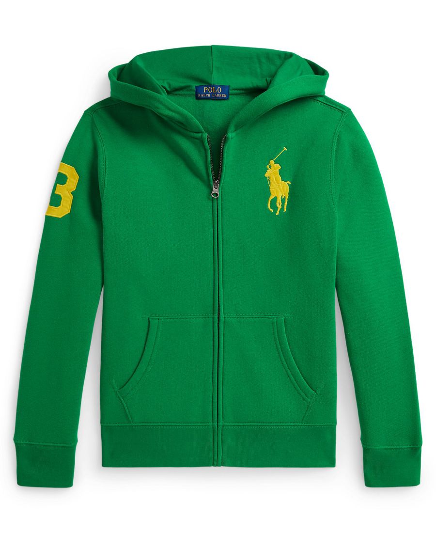 

Детская флисовая толстовка на молнии Big Pony, размер 8-20 Polo Ralph Lauren, Cruise Green