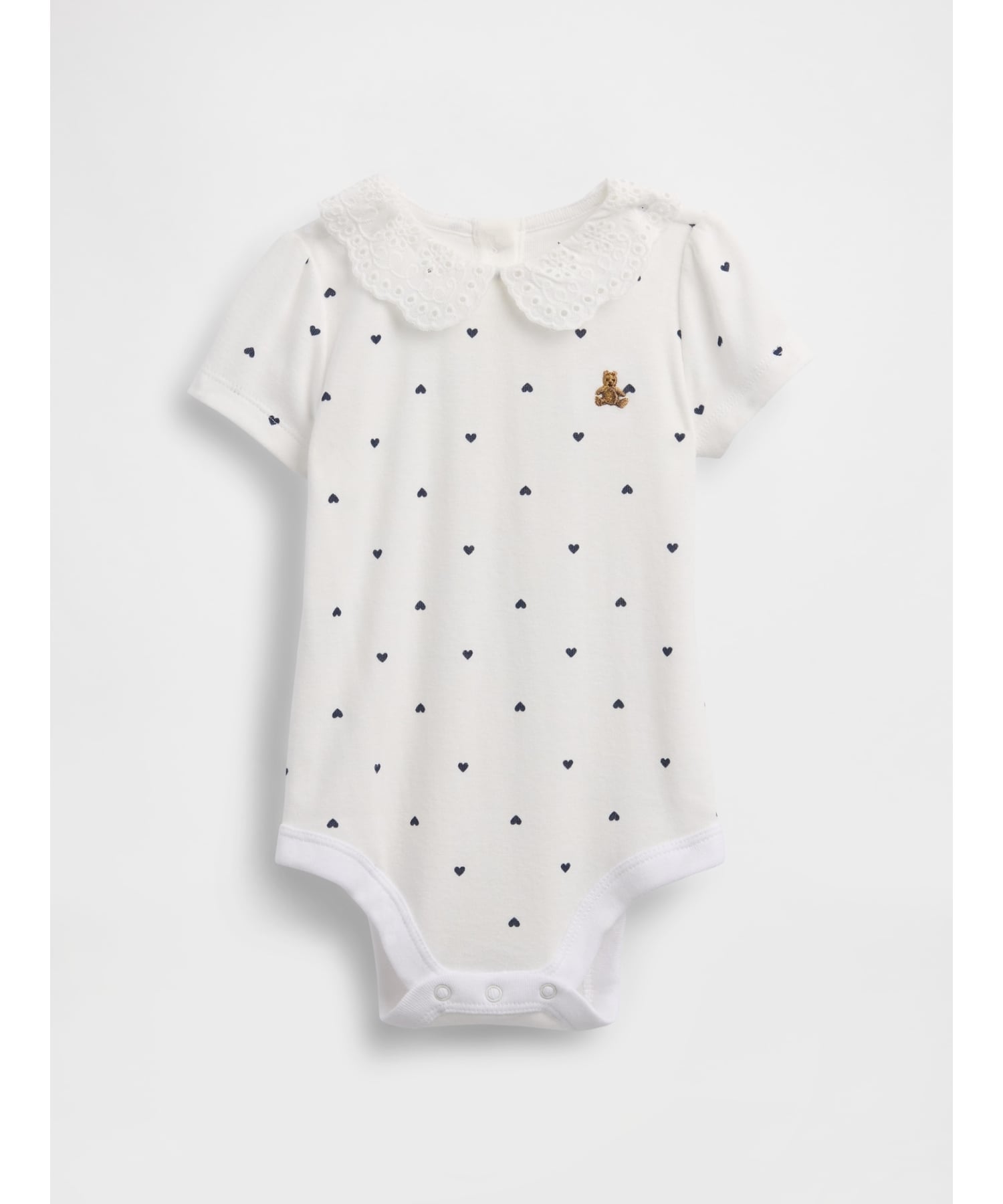 Боди с воротником Питера Пэна от Brannan Bear (для младенцев) Gap, NAVY_HEARTS