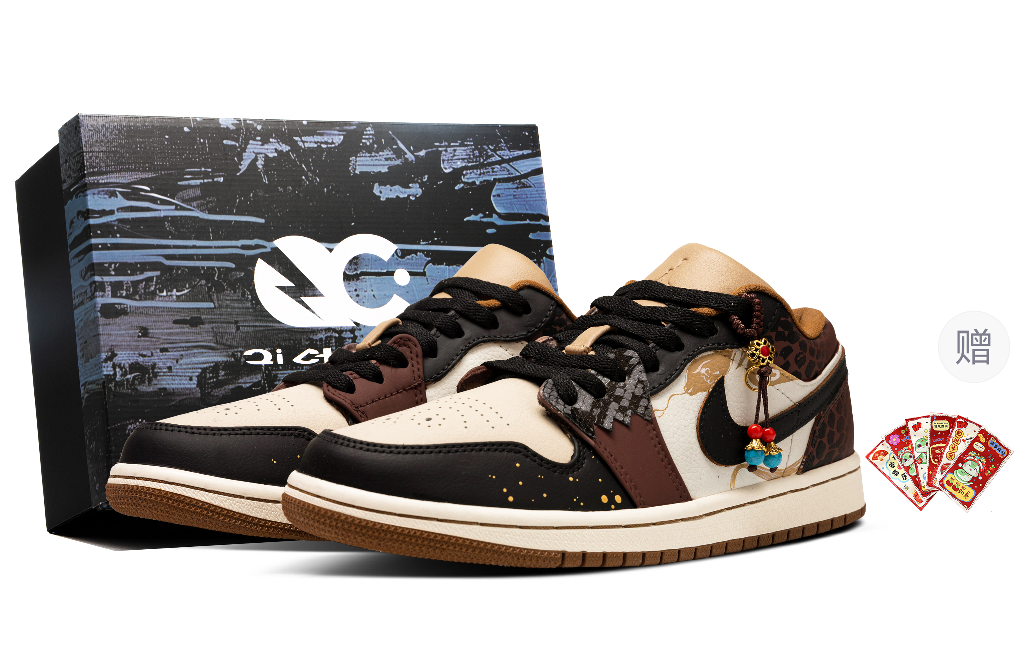 

Jordan Баскетбольные кроссовки Air 1 Vintage, низкие, мужские, цвет: черный/красный/золотой
