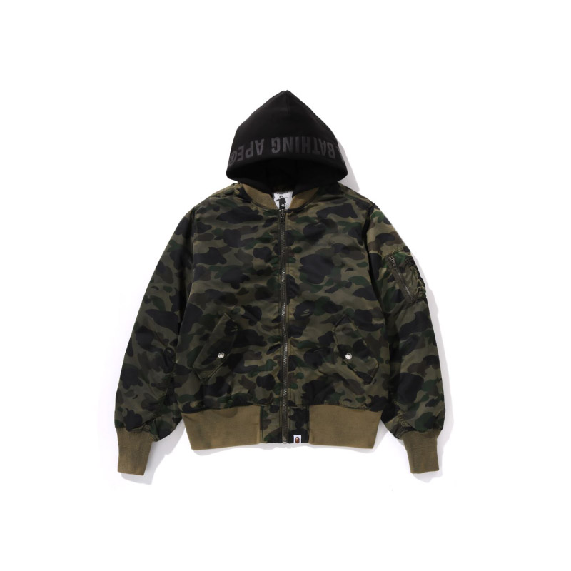 

A BATHING APE Графическая бомбер, Green GRX