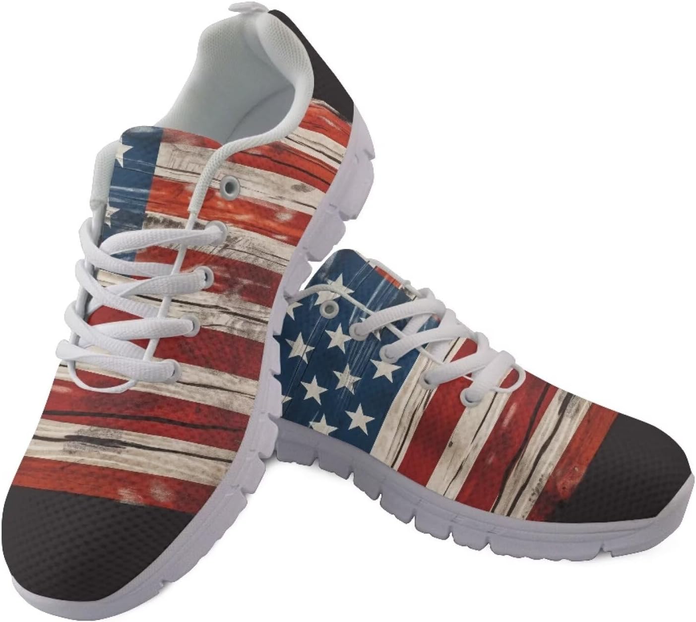 

Спортивные кроссовки GIFTPUZZ для женщин и мужчин, кроссовки для бега, тенниса, тренировок в зале, стойкие к скольжению, для путешествий, American Flag Pattern
