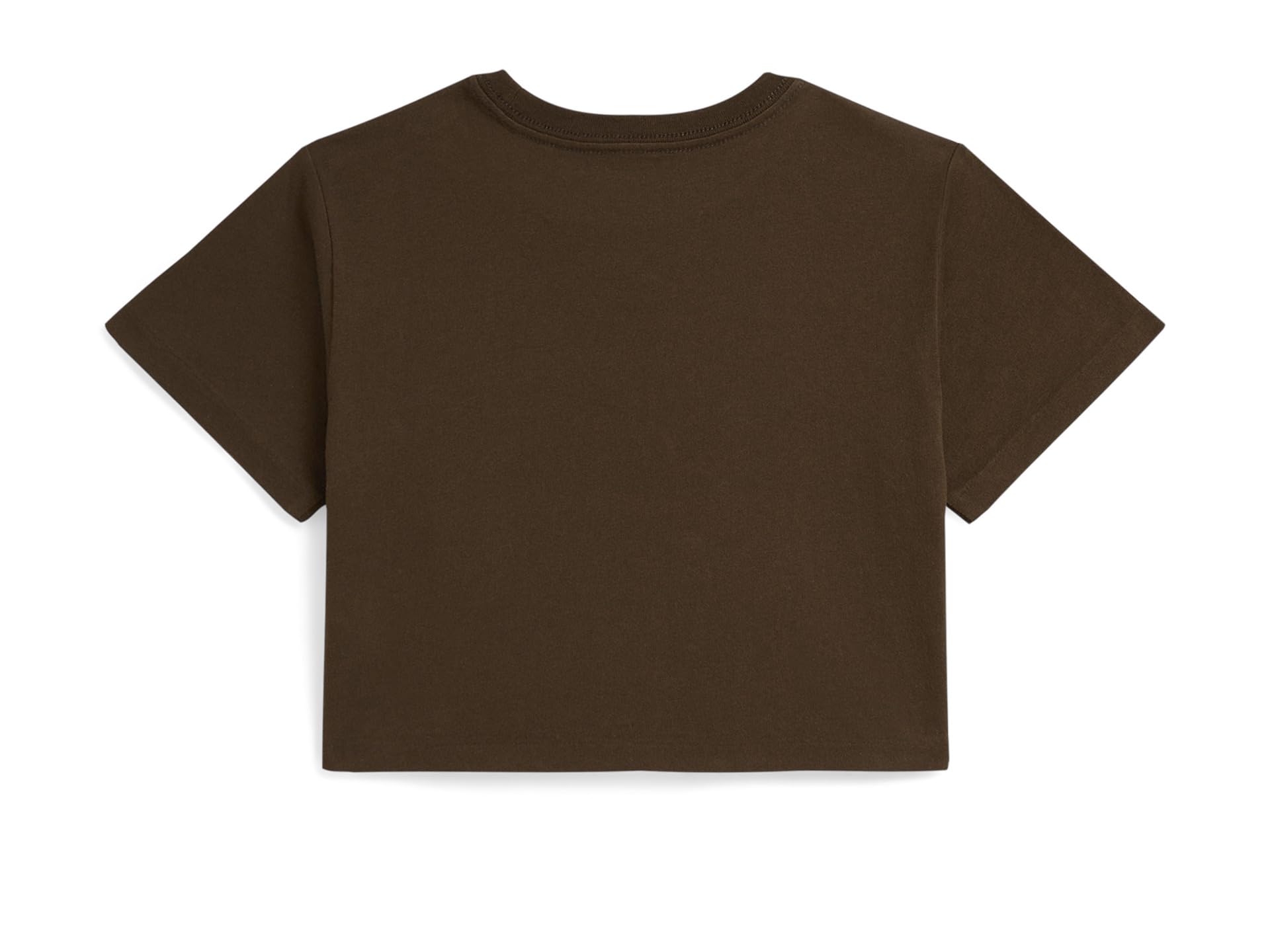 Футболка Polo Ralph Lauren Kids Logo Crest Cotton Jersey Boxy Tee, цвет Court Brown — фото 2