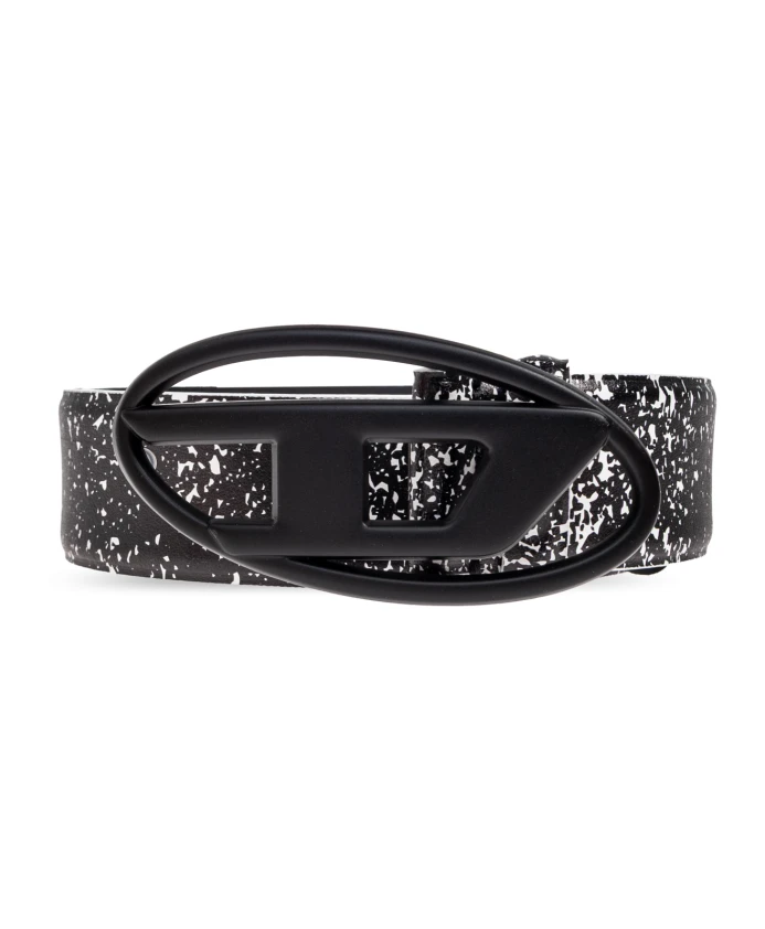 

Кожаный ремень с овальным логотипом d b-1dr Diesel, черный