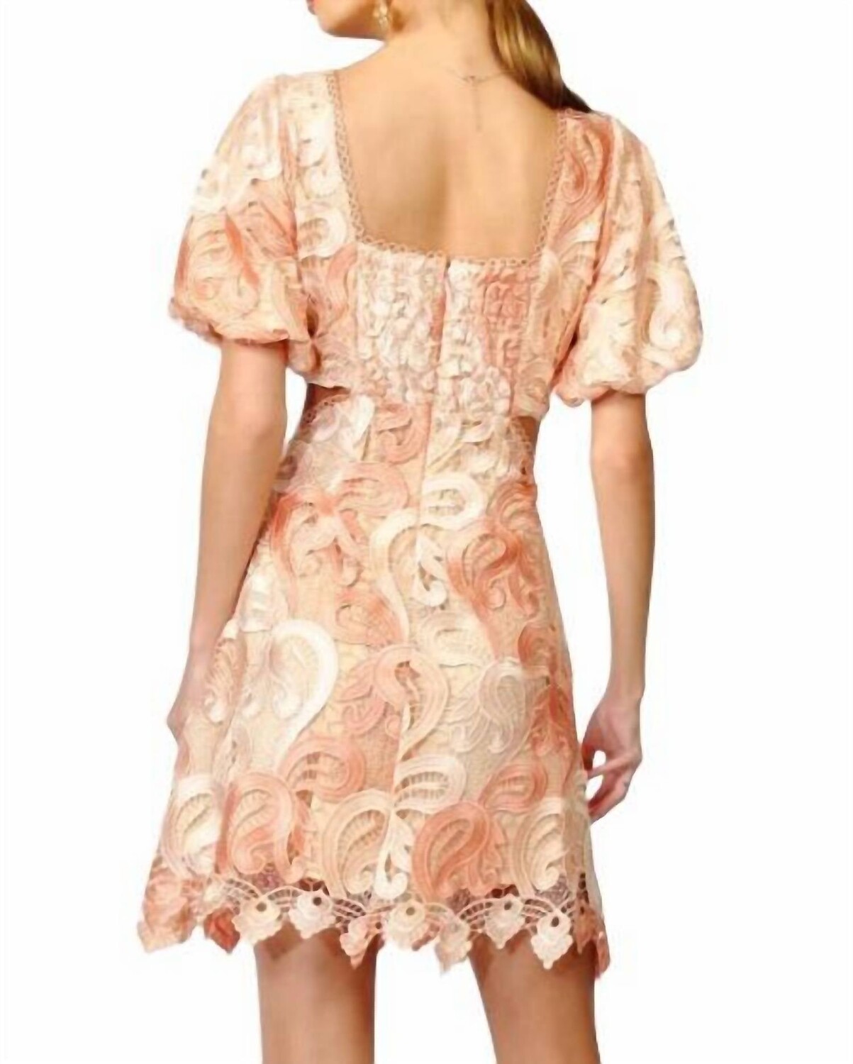 

Коралловое кружевное платье Giselle с эффектом омбре Adelyn Rae, коралл