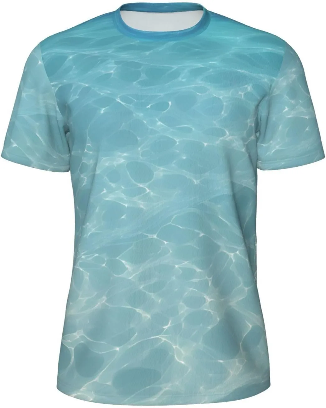 

Футболка мужская летняя с принтом Clear Sea Water, легкая и дышащая SDFHU
